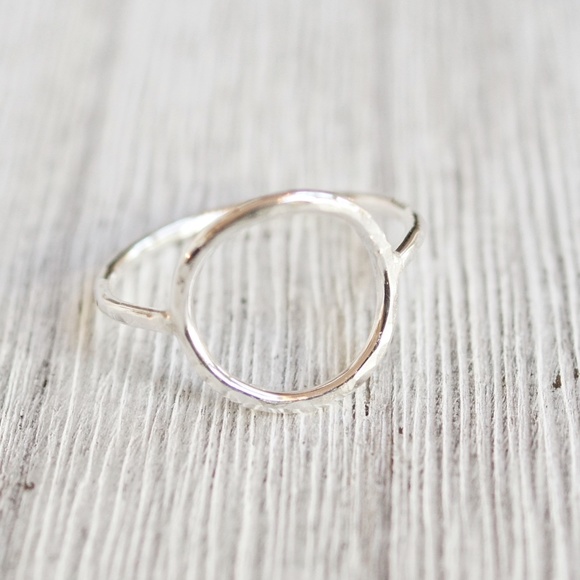 Open circle ring karma sterling silver, geometric - Picture 5 of 8